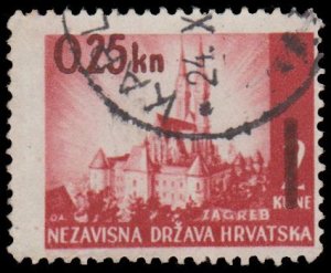 CROATIA STAMP 1942. SCOTT # 53. USED. # 1