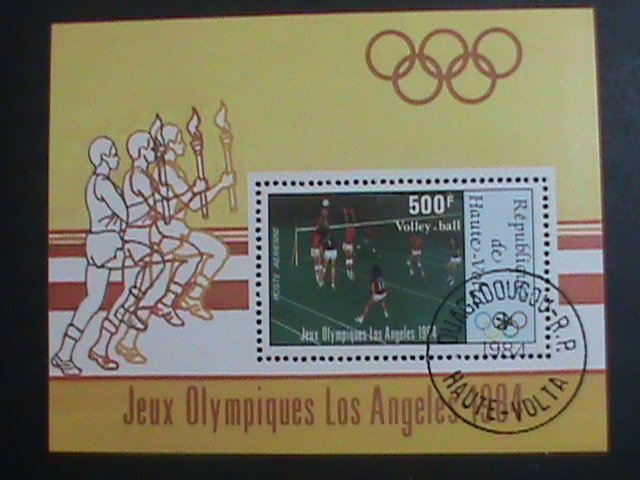 UPPER VOLTA STAMP:1984- SUMMER OLYMPIC LOS ANGELES- CTO S/S SHEET