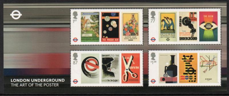 Great Britain Sc 3133 2013 150th Anniv  London Underground stamp sheet mint NH