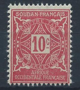 FRENCH SUDAN 1931 SG D177 10c - red Postage Due Mint MNH