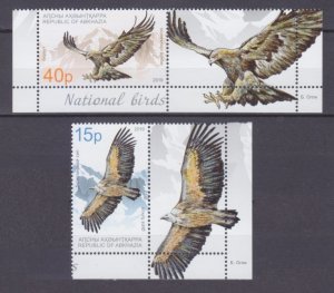 2019 Abkhazia Republic 1004-1005+Tab Birds of prey