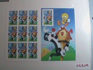 ​UNITED STATES-ERROR-1998 SC#3204-DISNEY CARTOON-SYLVESTER & TWEETY -MNH- VF