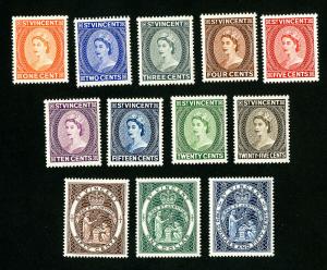 St Vincent Stamps # 186-97 VF OG VLH Set of 12 Scott Value $44.00