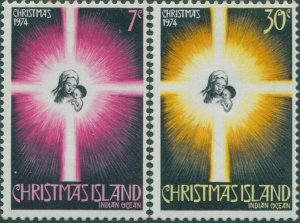 Christmas Island 1974 SG59-60 Christmas set MLH