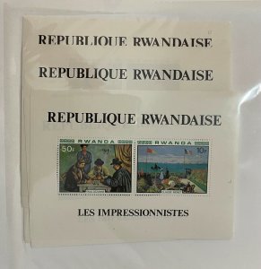 Souvenir Sheet Rwanda Scott #986a-989a nh