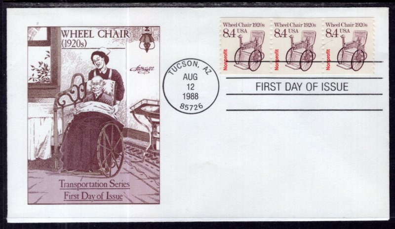 US 2256 Wheel Chair Artmaster U/A FDC