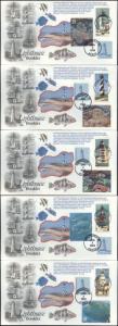 #2470-74 Lighthouses Dual Artcraft FDC Set