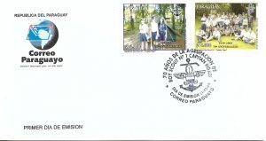 PARAGUAY 2008 70 ANNIV.  OF GROUP N° 1 BOY SCOUTS SCOUTING FIRST DAY COVER FDC