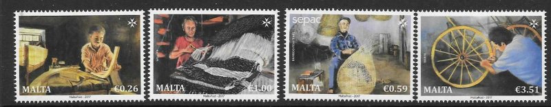 MALTA SG1972/5 2017 TRADITIONAL HANDICRAFTS MNH 