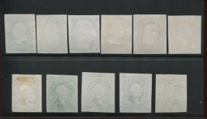 63P3/78P3 Plate Proofs on India Set of 10 Denominations with Varieties BZ1405