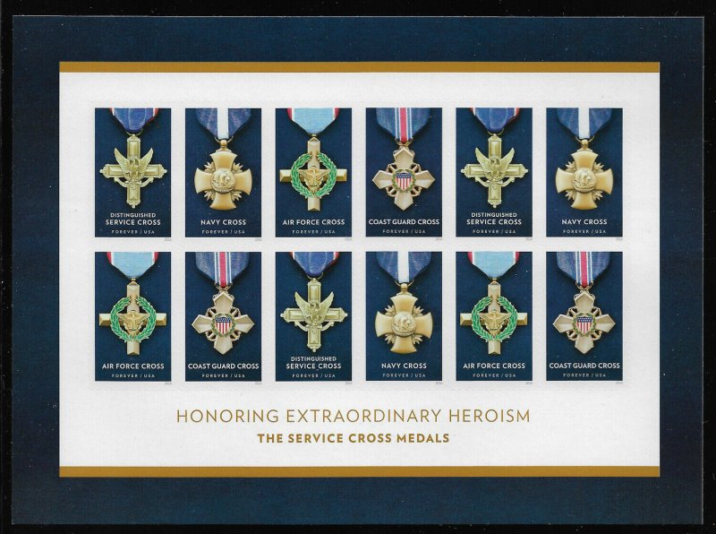 MALACK 5065-68 Forever Service Cross Medals Sheet, V..MORE.. stock5065-68