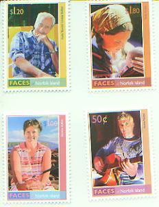  Faces of Norfolk Island, Set of 4, NORF08004