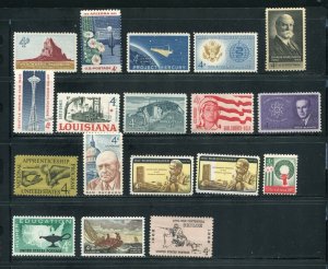 US 1962 Complete Commemorative Postage Stamp Set 1179, 1181-1207 All MNH