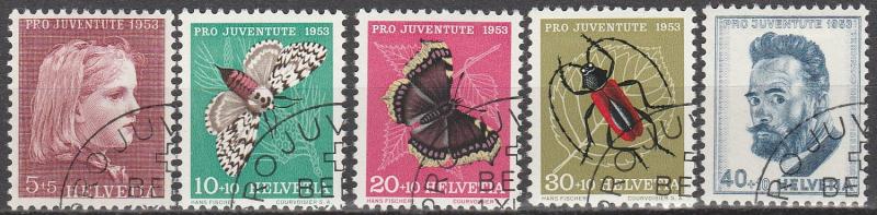 Switzerland #B227-31 F-VF Used CV $16.40 (V2595)