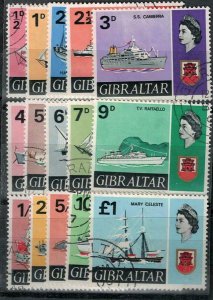 Gibraltar 1967-1969 SC 186-199 Used Set 