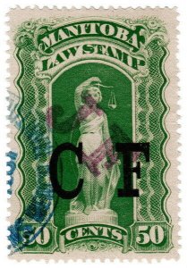 (I.B) Canada Revenue : Manitoba Law Stamp 50c (Justice Fund)