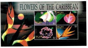 Bequia 2005 - Flowers  - Sheet o 4 Stamps -  Scott #366 - MNH