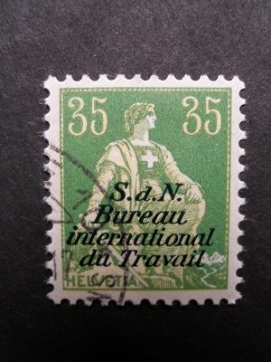 1923 - Helvetia with Sword (BIT/ILO overprint) - Used