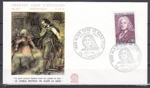 France, Scott cat. 1211. Novelist & Playwright issue. First day cover. ^