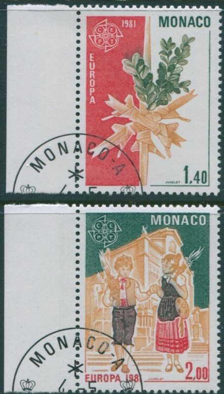 Monaco 1981 SG1488-1489 Europa set FU