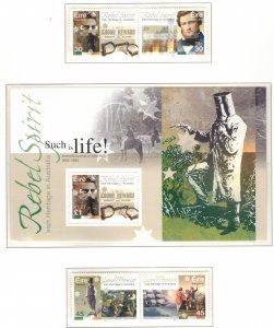 IRELAND 2001 Irish Heritage in Australia; Scott 1306a, 1308a, 1309; MNH