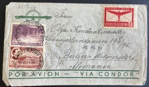 1941 Buenos Aires Argentina Censored Airmail Cover To Berlin Germany