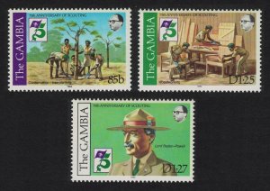 Gambia Boy Scout Movement 3v 1982 MNH SG#468-470