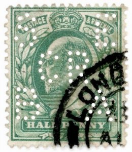 (I.B) Edward VII Commercial Perfin : South-East & Chatham Railway