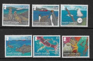 S.GEORGIA & S.SANDWICH IS. SG570/5 2012 MARINE PROTECTED AREA  MNH