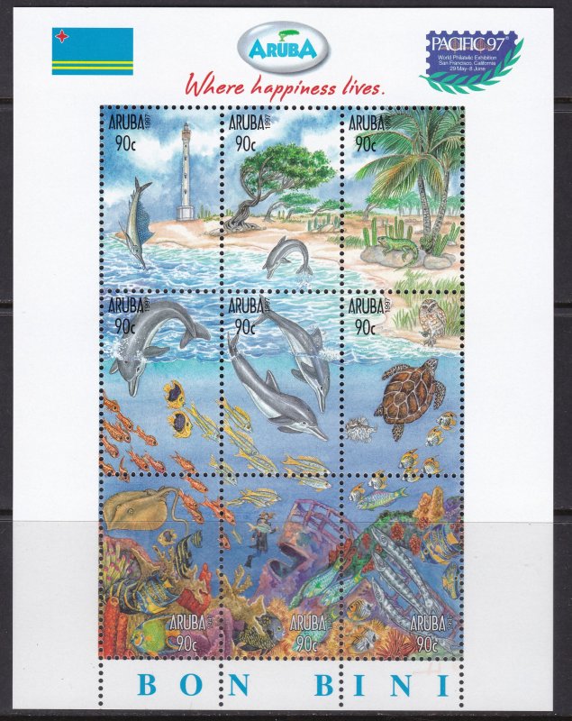 Aruba, Fauna, Animals, Birds, Fishes MNH / 1997