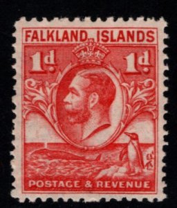 Falkland  Islands Scott 55 MH* 1929 KGV stamp