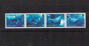 Gibraltar: Endangered Species,  Giant Devil Ray,  MNH set