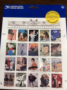 SCOTT #3502 American Illustrators  34 cent MNH 20 STAMP sheet-2001-NIP-US