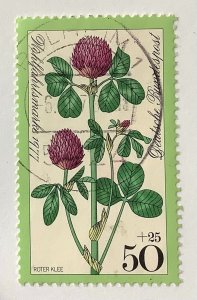 Germany 1977 Scott B544 used - 50+25pf, Flowers, Red Clover