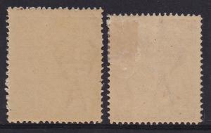 AUSTRALIA 1914 KGV 1/2D AND 5D SINGLE WMK */**