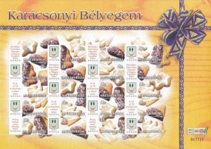 Hungary 2004 - Personalised Stamp Sheet - Christmas Greetings Glass Theme - MNH