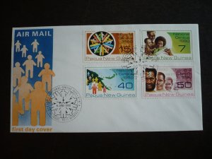 Postal History - Papua New Guinea - Scott# 517-520 - First Day Cover