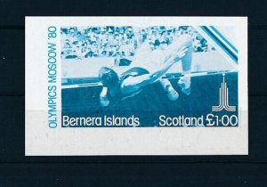 D160284 Olympics Moscow 1980 S/S MNH Proof Bernera Islands