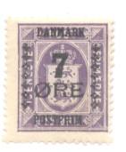 Denmark Sc 190 1926 7 ore ovpt on 15 o Official stamp mint