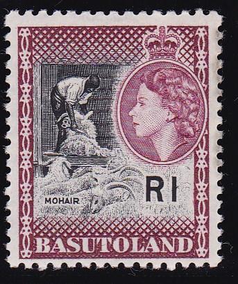 British Commonwealth Basutoland QEII 1963 R1 Mohair High value of Long Set XF/NH