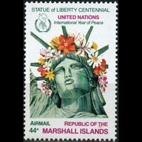 MARSHALL IS. 1986 - Scott# C8 Liberty Statue Set of 1 NH