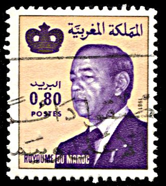 Morocco 518, used, King Hassan II