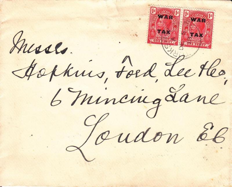 1918, Turks Island to London, England, See Remark  (22228)