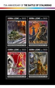 Sierra Leone - 2017 Battle of Stalingrad - 4 Stamp Sheet - SRL17216a