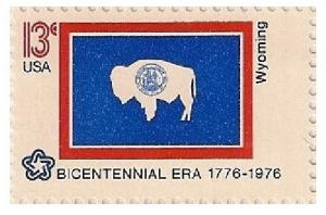 US 1676 State Banners Wyoming 13c single MNH 1976