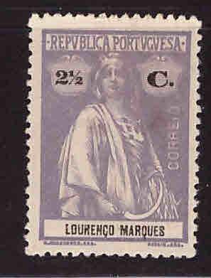 Lourenco Marques  Scott 121 MH*  Ceres stamp  with similar centering