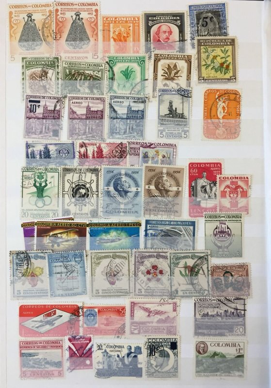 Colombia Bolivia Mid Period MNH MH Used Collection (Apx 400) CP870
