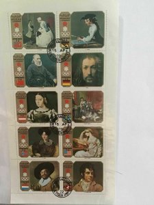 Sapporo Japan  Olympics 1972 Famous  Paintings stamps sheet  R25050