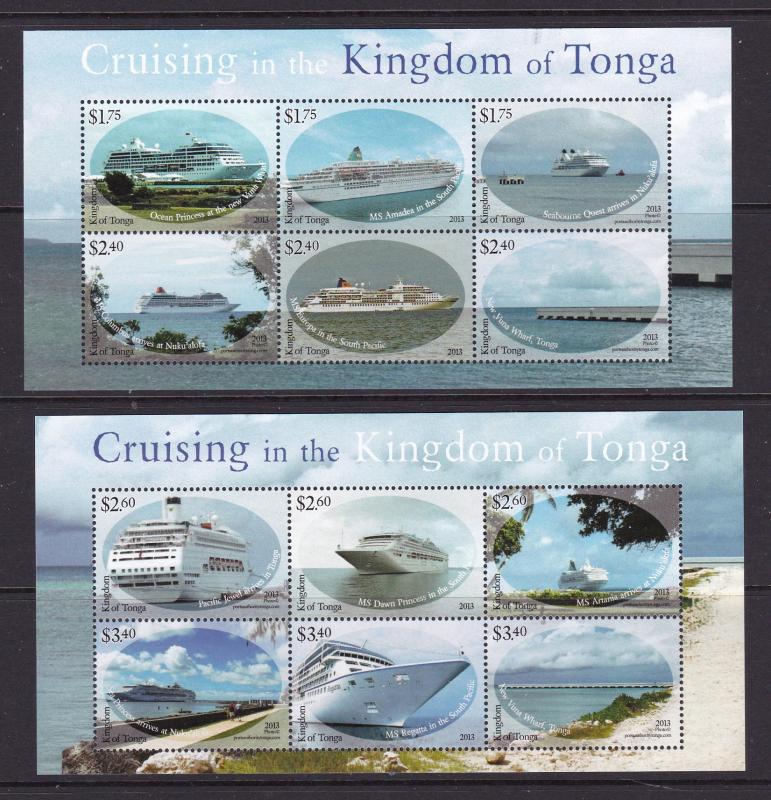 Tonga x 2 mini sheets MNH from 2013