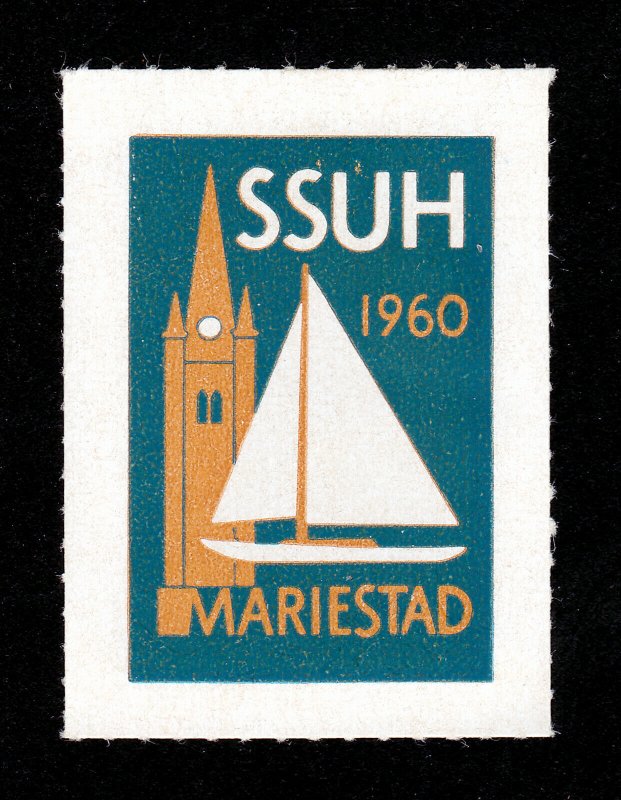 REKLAMEMARKE SWEDEN POSTER STAMP SSUH (TEMPERANCE) MARIESTAD 1960 MH-OG